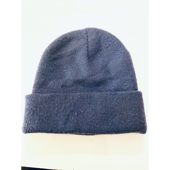 Carhartt Cuffed Beanie Hat Blue Logo Knit One Size Unisex Watchcap - Picture 2 of 2